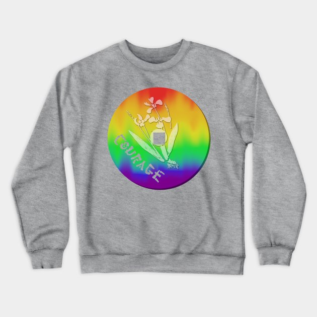 Courage Token - Rainbow Crewneck Sweatshirt by LochNestFarm